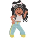 Afro Girl Roblox Dancing Stitching Pattern