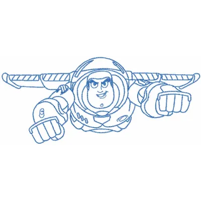 Flying Buzz Lightyear Stitching Pattern | Single Color Desi…
