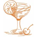 Cocktail Sketch Stitching Pattern | Kitchen Embroidery