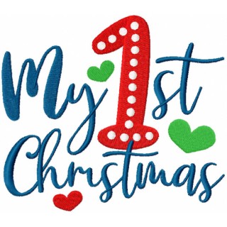 My first Christmas embroidery design - Embroidery Design