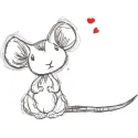 Adorable Dreaming Mouse Stitching Pattern