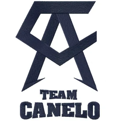 Bold Emblem of Strength: Team Canelo Black Logo Stitch