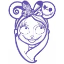 Sally Mickey Ears Stitching Pattern | Nightmare Before Chri…