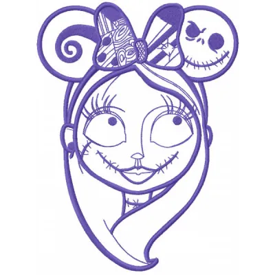 Sally Mickey Ears Stitching Pattern | Nightmare Before Chri…