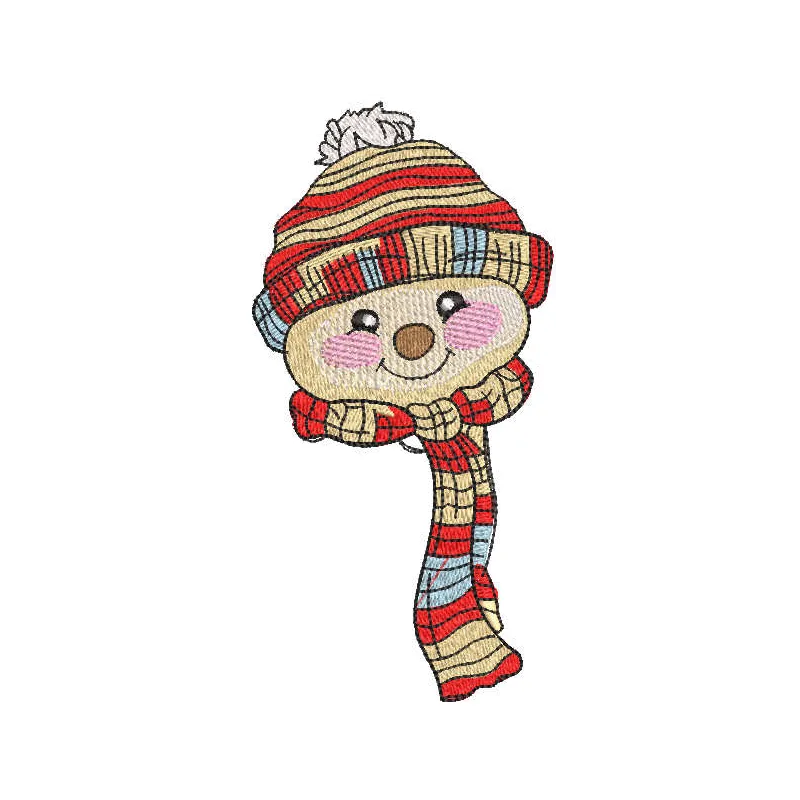 Cheerful Snowman Stitching Pattern for Winter Décor