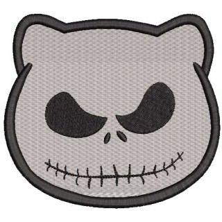 Kitty Jack Skeleton embroidery design - Embroidery Design
