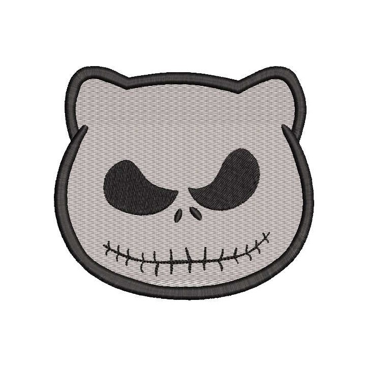 Kitty Jack Skeleton embroidery design - Embroidery Design