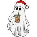 Cheerful Ghost & Coffee Cup Stitching Pattern