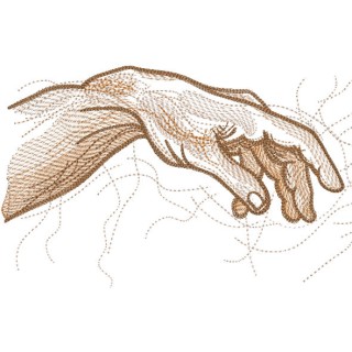 The Creation of Adam embroidery design - Embroidery Design