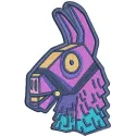 Whimsical Fortnite Llama Embroidery with Playful Charm