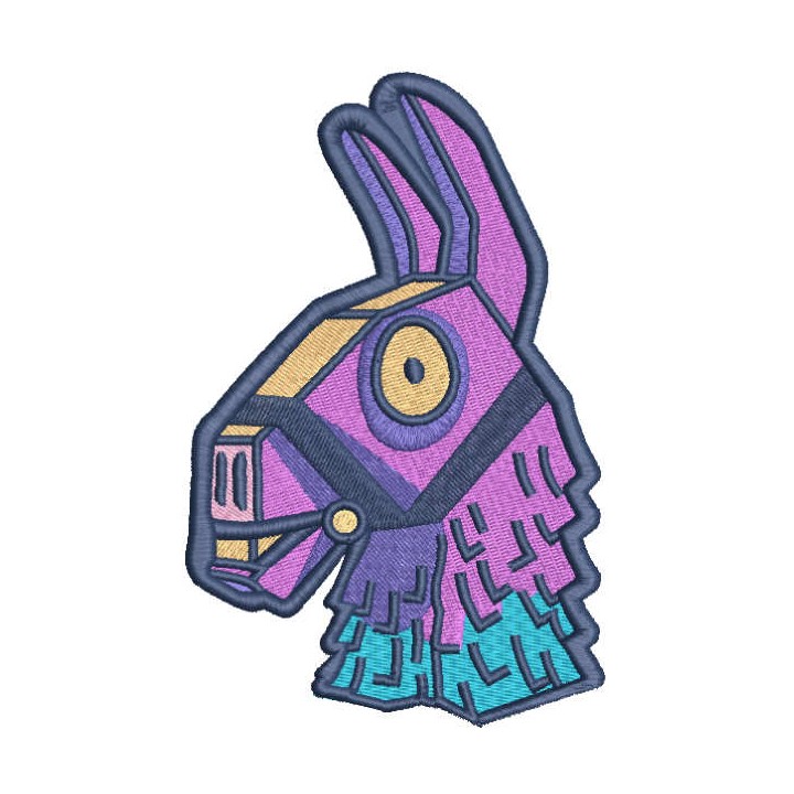 Fortnite game llama embroidery design - Embroidery Design