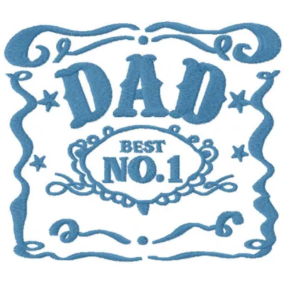 Dad Number 1 Stitching Pattern for Fathers