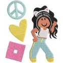 Afro Girl Roblox Character Stitching Pattern