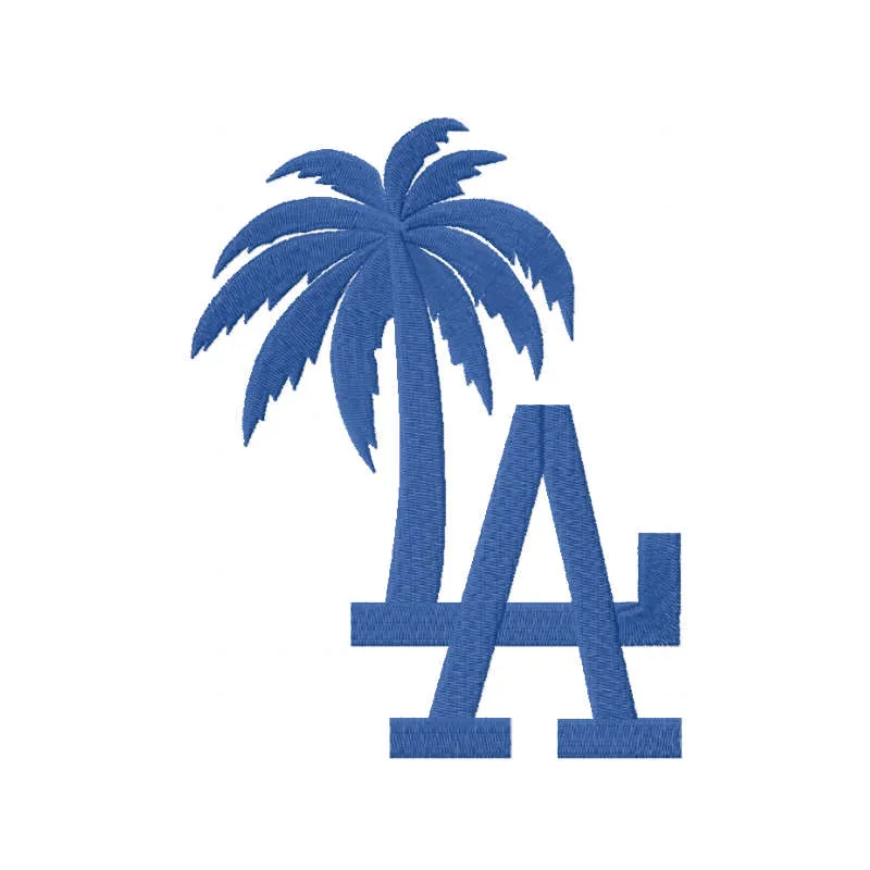 Tropical Dodgers Logo Stitching Pattern for Baseball Fans