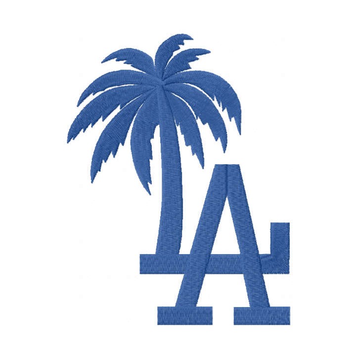 Los Angeles Dodgers Tropical Logo embroidery design - Embroidery Design