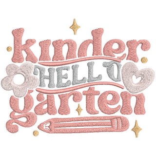 Hello kinder garten embroidery design - Embroidery Design