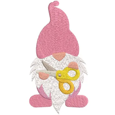 Gnome with Scissors Stitching Pattern for Crafters