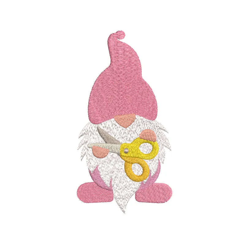 Gnome with Scissors Stitching Pattern for Crafters