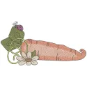 Vintage Carrot Stitching Pattern for Kitchen Crafts