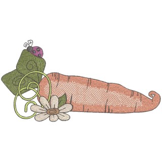 Carrot vintage art embroidery design - Embroidery Design