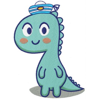 Dino sailor embroidery design - Embroidery Design