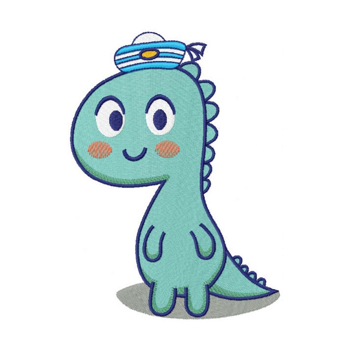 Dino sailor embroidery design - Embroidery Design