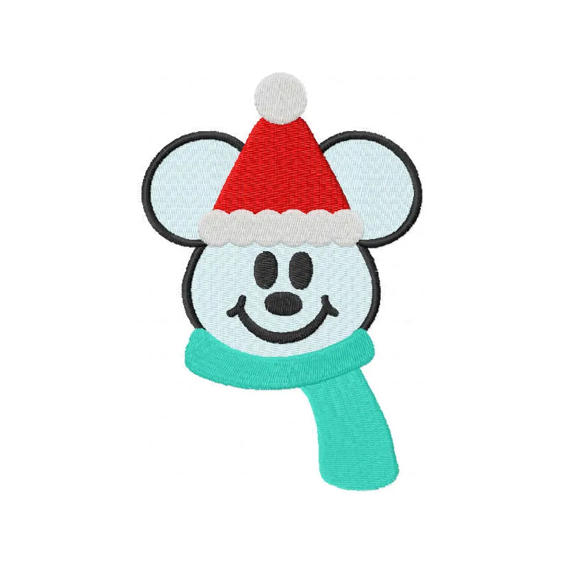 Mickey Snowman with Scarf Stitching Pattern
