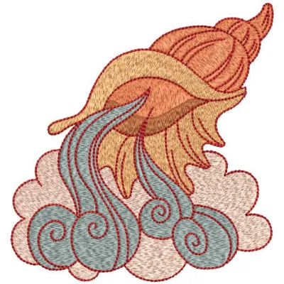 Shellfish Embroidery Pattern - Ocean-Themed Stitching