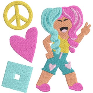 Candy Girl Roblox embroidery design - Embroidery Design