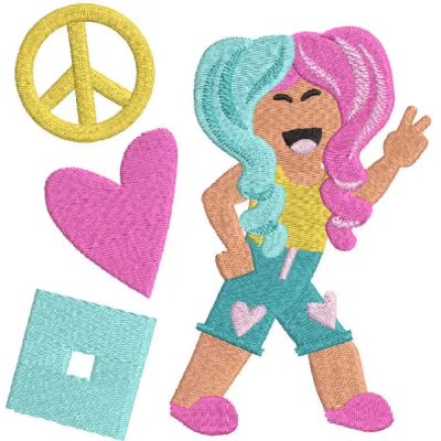 Candy Girl Roblox Stitching Pattern for Gamers