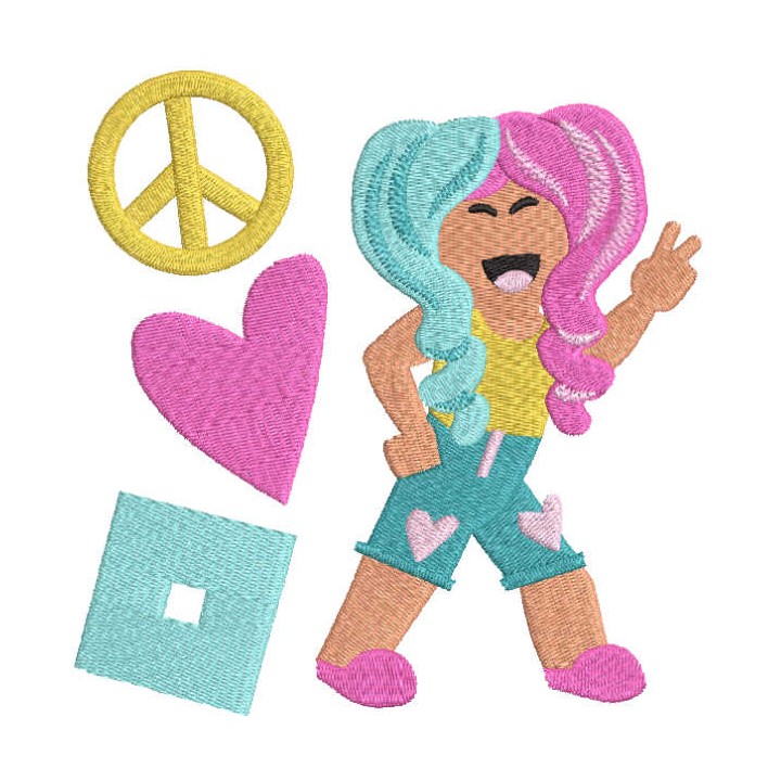 Candy Girl Roblox embroidery design - Embroidery Design