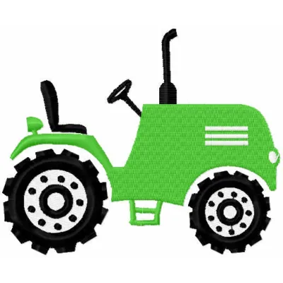 Charming Green Tractor Bringing Rustic Farm Life to Stitch