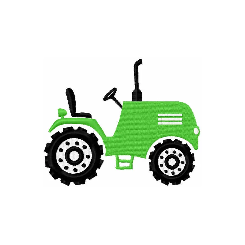 Charming Green Tractor Bringing Rustic Farm Life to Stitch