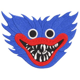 Huggy Wuggy face embroidery design - Embroidery Design