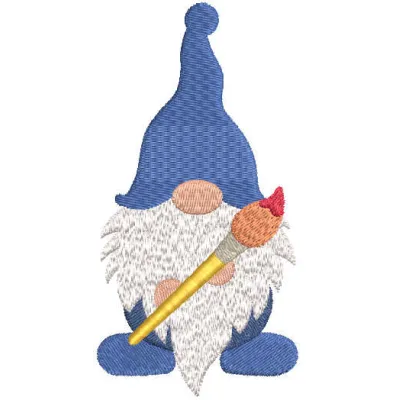 Gnome Painter Stitching Pattern for Creative Crafters