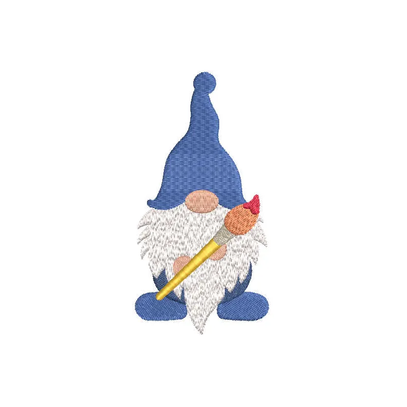 Gnome Painter Stitching Pattern for Creative Crafters