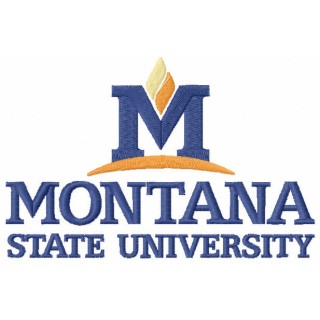 Montana state university classic logo embroidery design - Embroidery Design