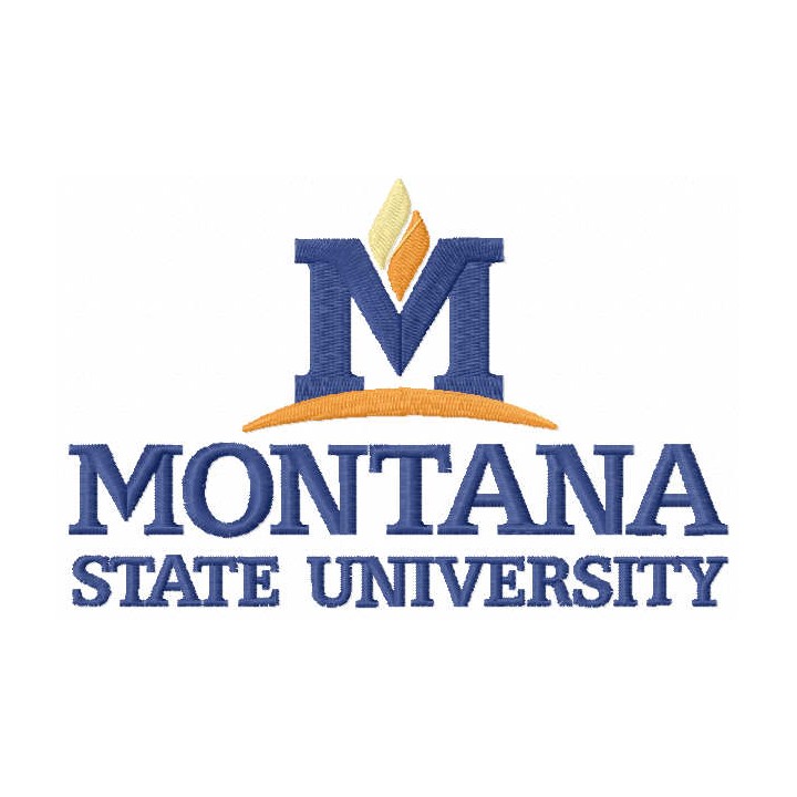 Montana state university classic logo embroidery design - Embroidery Design
