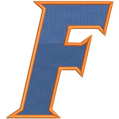 Florida Gators Secondary logo embroidery design featuring the iconic Gators emblem in vibrant colors on fabric.