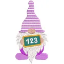 Dwarf Counting Numbers Embroidery Design - School Fun