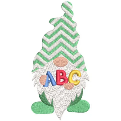 Gnome with Alphabet Stitching Pattern for Crafters