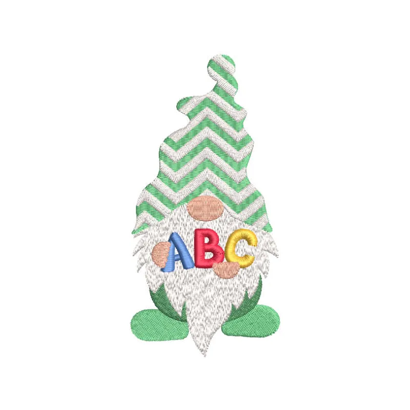 Gnome with Alphabet Stitching Pattern for Crafters