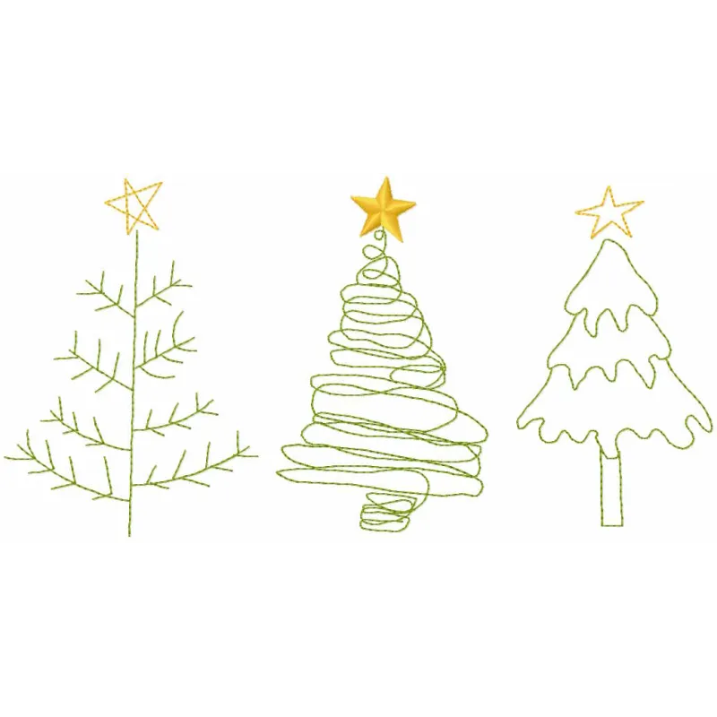 Children's Christmas Tree Stitching Pattern