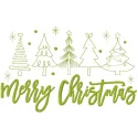 Festive Christmas Trees Panel Stitching Pattern