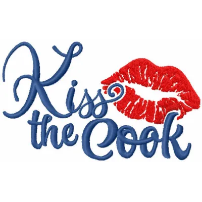 Kiss the Cook Stitching Pattern for Kitchen Lovers
