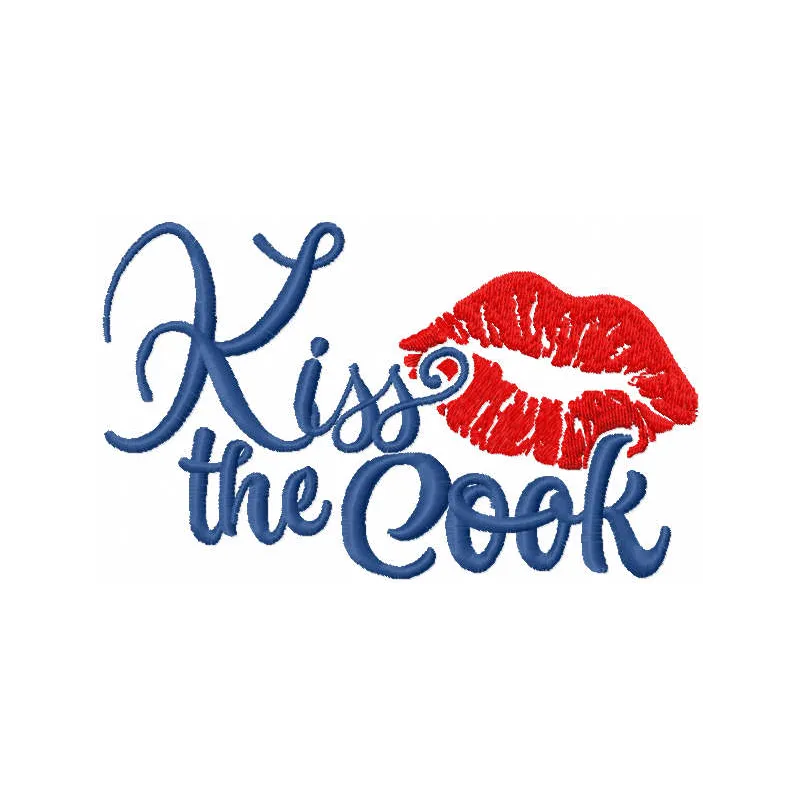 Kiss the Cook Stitching Pattern for Kitchen Lovers