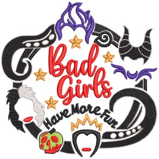 Bad girls have more fun embroidery design - Embroidery Design