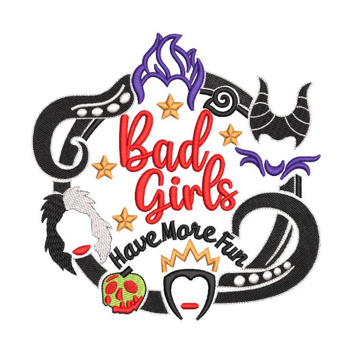 Bad girls have more fun embroidery design - Embroidery Design