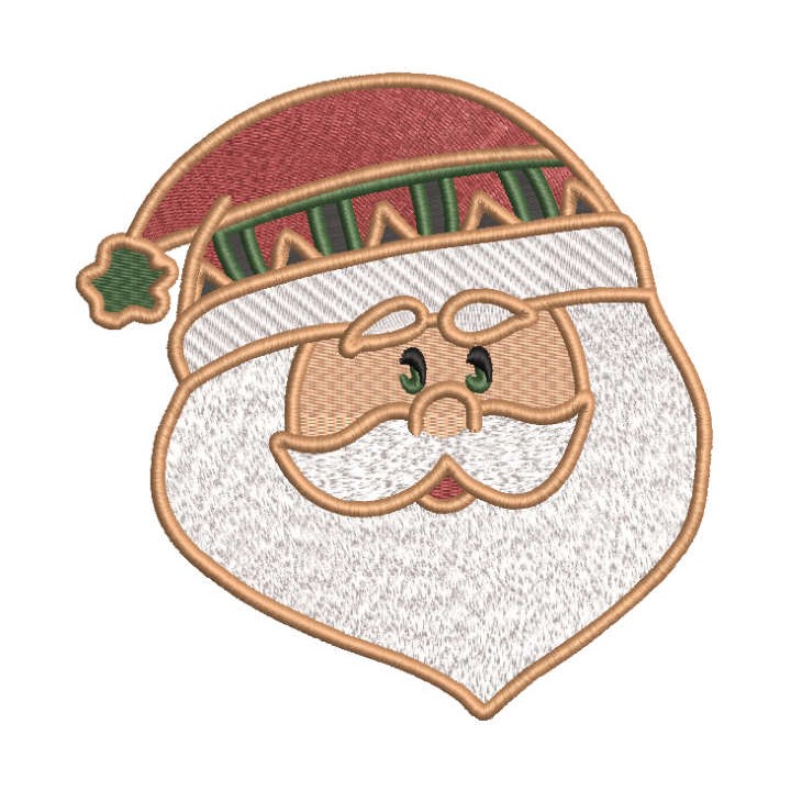Surprised scandinavian santa embroidery design - Embroidery Design
