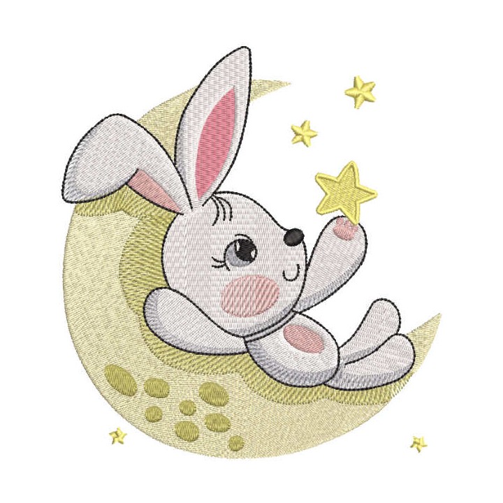 Playing with the stars embroidery design - Embroidery Design